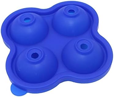 4 Cavity Silicone Ice Ball Jelly Pudding Silica Gel Ice Pop Silicone Ice Cube Trays Kitchen Tools (C) (B)