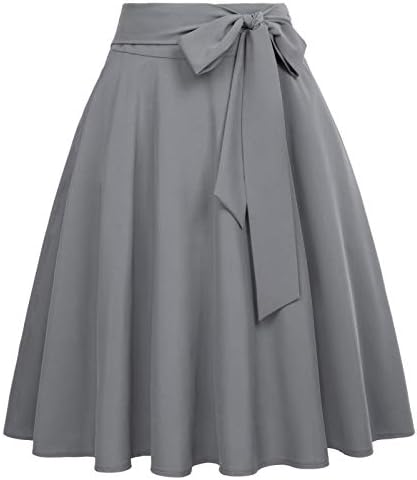 Belle Poque Women's High Waist A-Line Pockets Skirt Skater Flared...