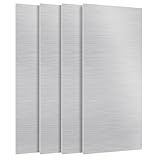 ZUQIAN 4 Pack 6061 T6 Aluminium Metal Sheet 6 x 12 x 1/16 Inch Thickness Flat Plain Plate Panel Aluminium Metal Plate Sheets with Protective Film, Aluminum Sheet for Crafting - Finely Polished