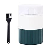 Hiacinto 3-in-1 Tablettenteiler mit Tablettenmörser, Schleifkopf und Aufbewahrungsfach, BPA-freier Pillenschneider in Blau-Weiß, 8×5,5 cm, inkl. Reinigungsbürste