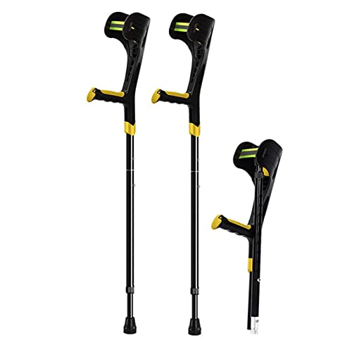 Muletas ajustables para antebrazo, muletas plegables de aluminio para adultos, para viajes o trabajo, ligeras y de diseño