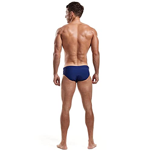 Men Swimwear Swimming Briefs Bikini Boxer Trunks Swimsuits Bathing Suits (Blue, Medium)3