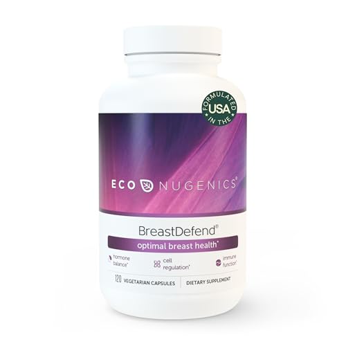 EcoNugenics BreastDefend DIM Supplement to Support Optimal Breast Health for Women, Estrogen Hormone Balance, Immune Support – Turmeric Curcumin, Reishi & Turkey Tail Mushrooms – 120 Capsules