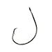 Mustad Demon Circle Hook, in Line, Wide Gap, 1X Fine Wire - Black Nickel-Size 8/0 - Pack of 100