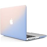 iDOO Soft Touch Plastic Hard Matte Case ONLY for MacBook Pro 13 inch with Retina Display NO CD Drive (A1425 / A1502) - Rose Quartz & Serenity