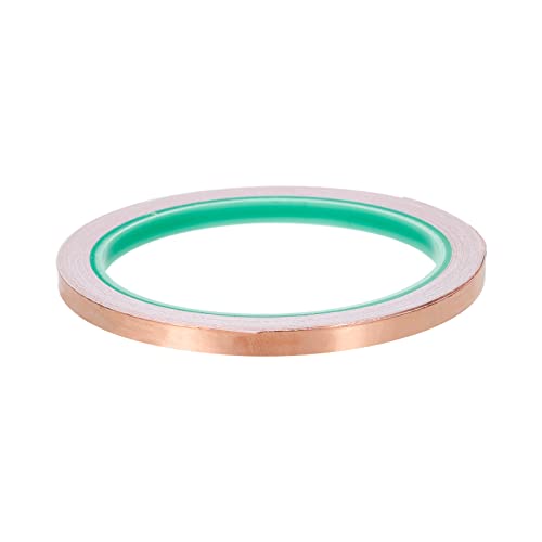 Image of PATIKIL Copper Foil Tape 0.24 Inch x 33 Feet 0.05mm Thick Double Sided Conductive Adhesive EMI Shielding for Electronics, Circuits, Grounding