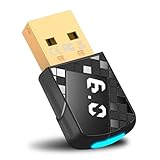Adaptateur Bluetooth 6.0 pour PC, USB 6.0 Dongle Bluetooth EDR, récepteur sans fil pour ordinateur portable, PC, casque clavier souris stéréo compatible Windows 11/10/8.1/7