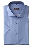 Armlänge: Kurzarm eterna Slim Fit Hemd Halbarm Haifischkragen blau Größe 39
