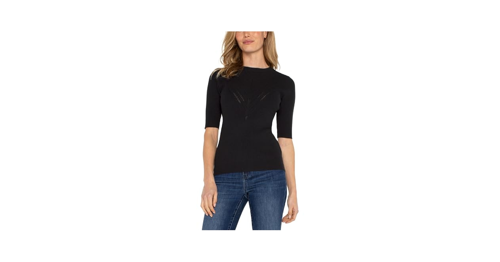 (取寄) リバプールロサンゼルス レディース エルボー スリーブ クルー ネック セーター Liverpool Los Angeles women Elbow Sleeve Crew Neck Sweater Black Liverpool Los Angeles Women's Elbow Sleeve Crew Neck Sweater