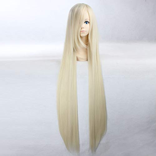 HOOLAZA Blonde Extra Long Straight Wig Vampire Knight Hiou Shizuka Chobits Chi Natalia Natasha Alfroskaya Minako Aino Sailor Venus for the Halloween Party Cosplay Wigs