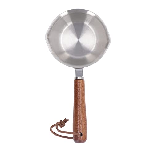 Stainless Steel Mini Butter Warmer Portable Dual Spout Butter Melting Pot for Oil Milk Kitchen Cooking (120ML)