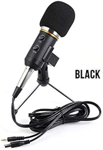 JH28microphone kondensator fA r professional studio verdrahtete 3 5mm mikrofon usb mit schaumstoff-mikrofon karaoke fA r computer schwarz