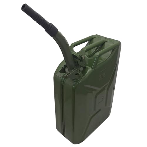 Galão Militar de 20 Litros, Verde Galvanizado, com Bico Tipo Funil