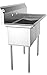 KoolMore - SB151512-15R3 2 Compartment Stainless Steel NSF Commercial Kitchen Prep & Utility Sink with Drainboard - Bowl Size 15