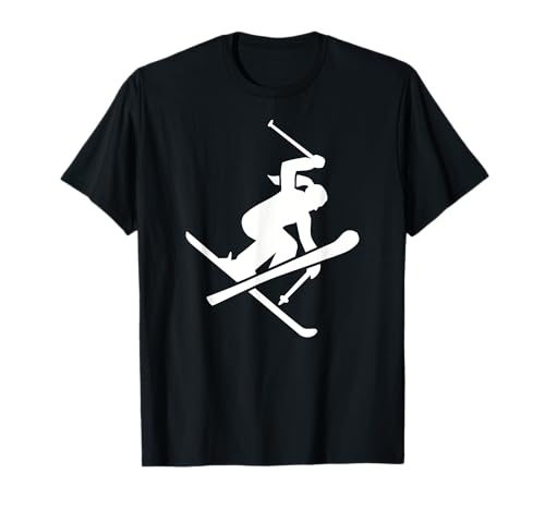Woman freestyle skiing T-Shirt