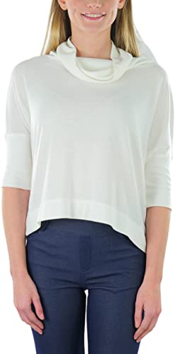 Image of ToBeInStyle Women's Classic Knit Fold Over Turtleneck Pullover