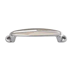 Klaxon Align Brass Door Handle - Silver - 6 Inches (Pack of 1)