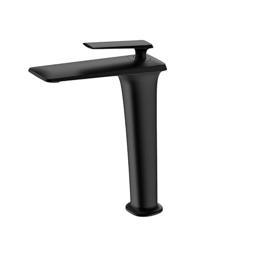 Black Bathroom Basin Faucet Cold and Hot Water Mixer Tap White Deck Mounted Single Handle Crane Washbasin Sink