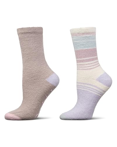 MeMoi Women's 2 Pair Pack Aloe Infused Non-Skid Spa Socks2