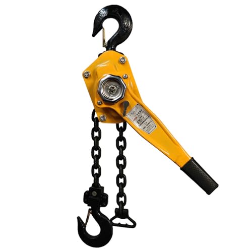 手動レバーチェーンホイスト、2/3/6トン G80 亜鉛メッキ炭素鋼、ウェストンダブルポールブレーキ付き、ガレージ工場ドックビルディング倉庫用(19.6ft,2ton)
