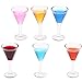 FRECI 6pcs 1:12 Dollhouse Cocktail Glasses Miniature Sharp Cocktail Glass Set Dollhouse Kitchen Accessories Baby Kids Xmas Gifts