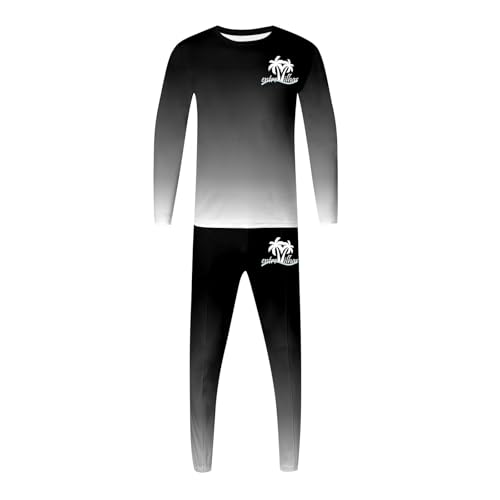 T-shirt à manches pour hommes coupe ample imprimé dégradé coco coton