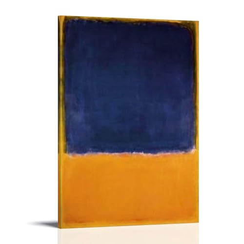 Mark Rothko impression sur toile 40x60cm tableau bleu et jaune encadré
