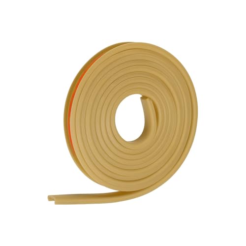 Image of uxcell U Shape Furniture Edge Banding, 2M Self Adhesive Flexible Edging Trim, 5x9mm TPE Edge Guards for Cabinets Furniture Repair Restoration, Beige