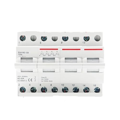 Interruptor de transferencia manual 4P 40A de doble potencia para riel DIN 2