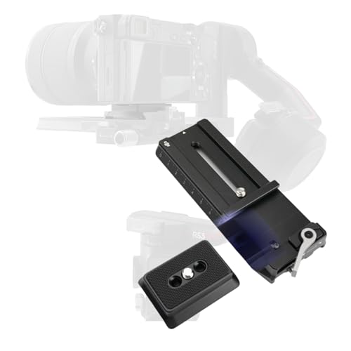 Image of Camera Quick Release Plate, Aluminum Alloy Quick Release Plate Tripod Ball Head Base Camera Stabilizer Accessories Replacement Fit Compatiable for DJI Ronin Rsc2 Rs2 Rs3 Stabilizer