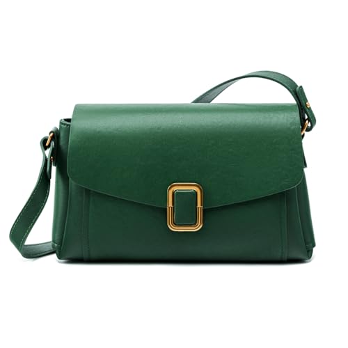 Image of Genuine Leather Crossbody Bag for Women, Adjustable Shoulder Bag | Lightweight Satchel Handbag, 2 Detachable Straps, Travel, Everyday, Work, Gift