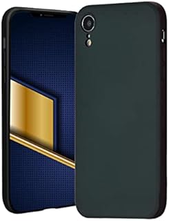 For iPhone XR - BLACK Case Liquid Silicone [Lens Protector Bumper] [Individual Protection for Each Len ] Shockproof Protective Rubber Case Soft Microfiber Interior Case Cover for iPhone XR