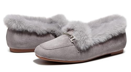 Image of VenusCelia Women's Cozy Furry Flat Shoe