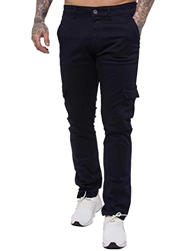 989Zé ENZO Mens Cargo Combat Trousers Pants Cotton Casual Slim Fit Stretch Chinos3