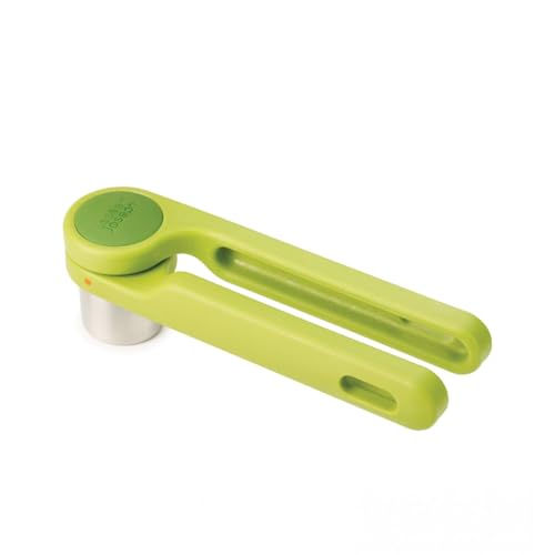 Joseph Joseph Helix Garlic Press Mincer Ergonomic Twist-Action Hand Juicer, Stainless Steel