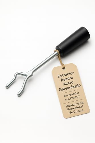 CubetasGastronorm ® Espada para Asador de Pollos Compatible con EURAST Extractor Acero Inoxidable Alta Resistencia Mango Ergonómico Antideslizante Herramienta Profesional Cocina Restaurantes