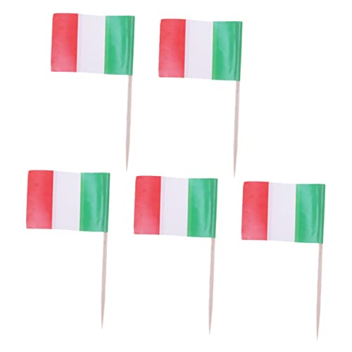 Veemoon 100 Pçs Palitos De Dente De Coquetel Bandeira Francesa Mini Copos De Papel Cupcake Italiano