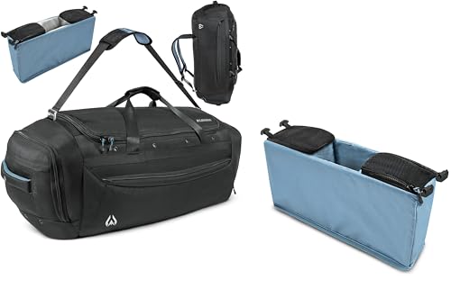 Wildhorn Big Mesa 90L MTB Gear Bag + Additional Organizer 3-Pocket Cube. Mountain Bike, Gym & Travel Duffel with Customizable Storage