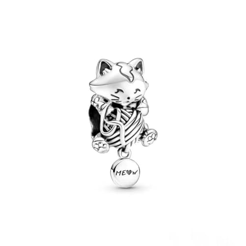 PANDORA Kitten & Yarn Ball Charm - Compatible with PANDORA Moments - Jewelry for Women - Gift for Women - Made with Sterling Silver - With Gift Box2