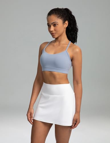 Image of Colorfulkoala Women's Dreamlux Y Back Sports Bra Low Impact Padded Workout Top with Built in Bra A-C Cups
