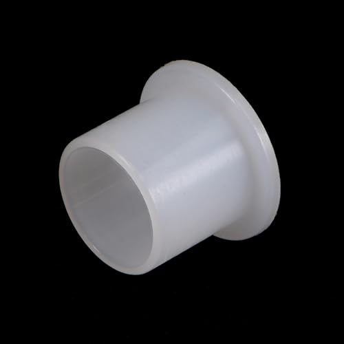 Kozelo 4 Stück Nylon-Flanschbuchsen [20,1 mm Bohrung x 23 mm Außendurchmesser x 22 mm Länge] Nylon-Kunststoffbuchsen für Welle, weiß
