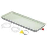 PATIKIL Bandeja De Goteo Para Aire Acondicionado 24 X 9.4 Pulgadas (61 X 24 Cm) Metal Galvanizado Bandeja De Drenaje Portátil Universal Para Aire Acondicionado Con Agujero De Drenaje