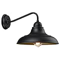 FLQMYQ 1 Pack Outdoor Wall Lights Wall Mount for House Farmhouse Outdoor Wall Sconce Black Outside Wall Lantern Classic Barn Lights Outdoor & Indoor, 12"