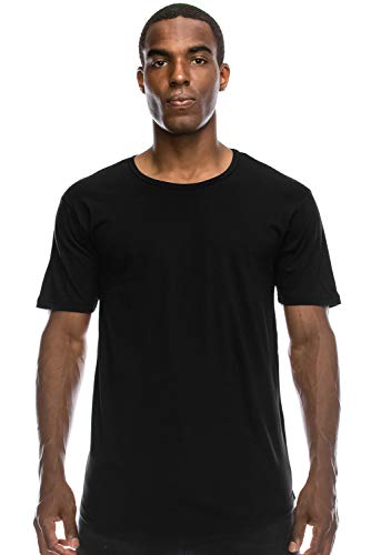 JC DISTRO Mens Hipster Hip Hop Elong Longline Crewneck T-Shirt3