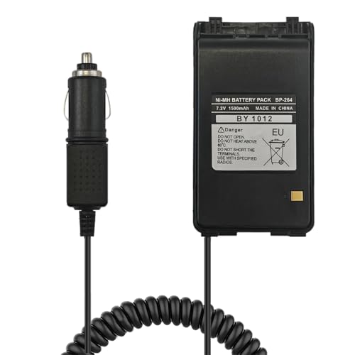 BP-264 Battery Eliminator Car Charger for IC-V80E 12-24V for IC-V80 Two Way Radio IC-F4001 IC-T70A IC-F3001 IC-F3101D F4001 F3003 DC12 V for IC-V80 Walkie Talkie Long Range