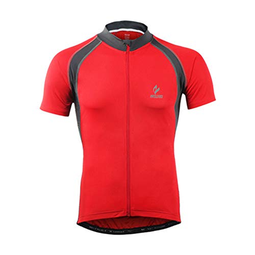 EkarLam (PRO) Cycling Quick Dry Breathable Short Sleeve Top Jersey T-Shirt Summer Outdoor Sports Clothing for Men and Women Red US S/Tag M