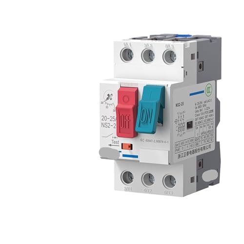 Image of XEBSQULHVADG Motor Protection Circuit Breaker NS2-25 Motor Starter Three-Phase Motor Overload Short Circuit Protection(NS2-252.5-4A)(NS2-251.6-2.5A)