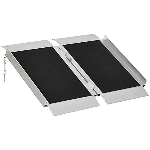 HOMCOM Rampe de fauteuil roulant pliable rampe de chargement 65 x...