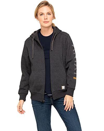 Image of ARIAT Rebar All-Weather Full Zip Hoodie, Charcoal Heather, X-Large
