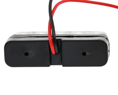 2EXTREME Led Mini Einbau Rücklicht schwarz mit transparenten Glas, 39x11x24mm Stripe E-geprüft Motorrad, Roller, Schaltmopeds, Motorräder, Quads, ATVs und Customumbauten
